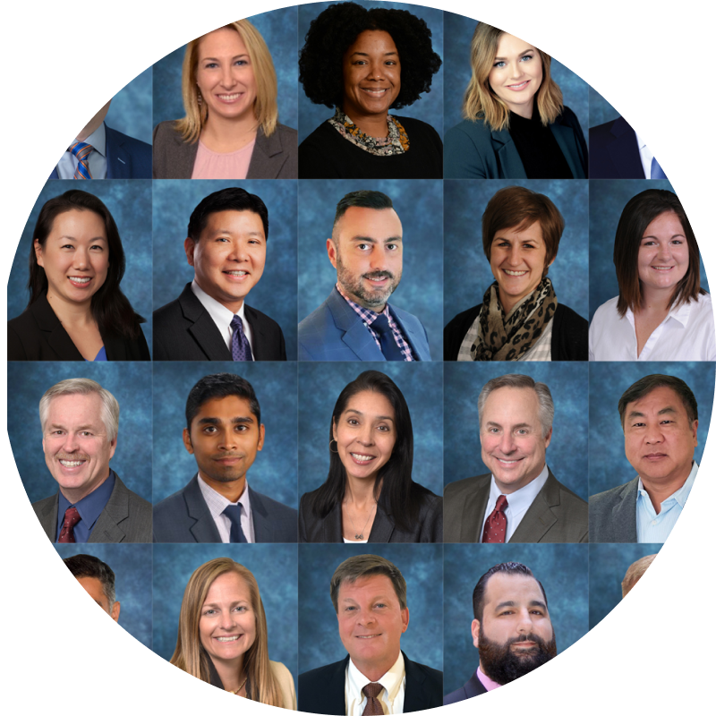 Collage of team members